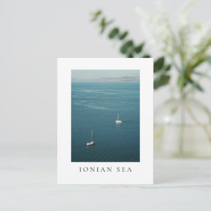 Sailboats in the Ionian sea, near Corfu Postcard