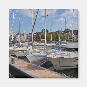 Sailboats in the port of Vannes in France  Poster Magnet