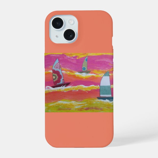 Sailboats iPhone 15 Case (Back)