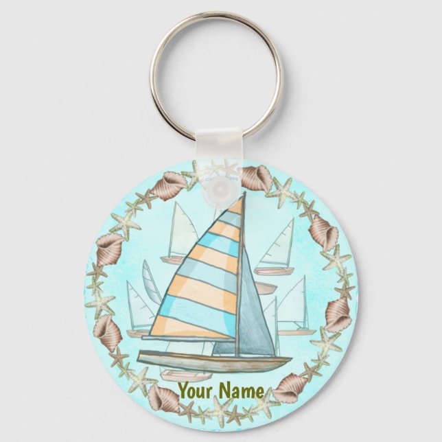Sailboats keychain (Front)