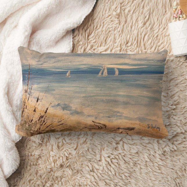 Sailboats Lumbar pillow (Blanket)