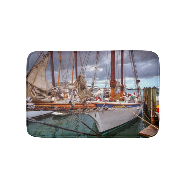 Sailboats Morred At Key West Bath Mat (Front)