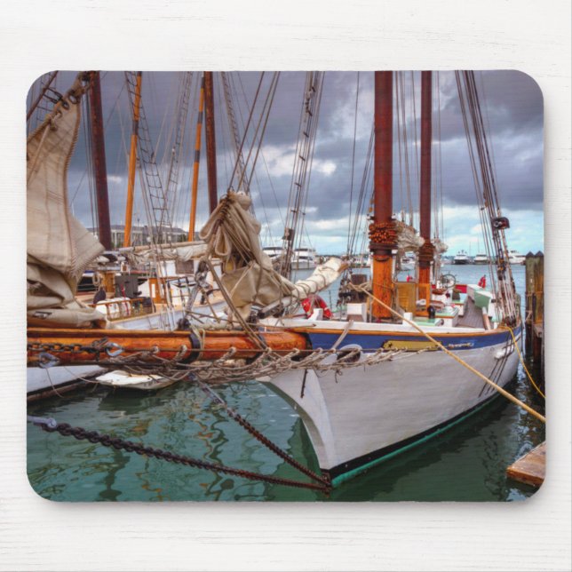 Sailboats Morred At Key West Mouse Pad (Front)