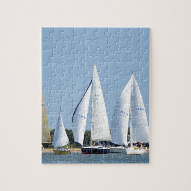 Sailboats on 4th of July Jigsaw Puzzle (Vertical)