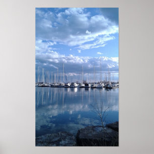 Sailboats on Lake Ontario Poster