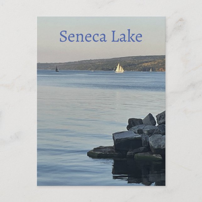 Sailboats on Seneca Lake Postcard (Front)