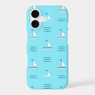 Sailboats On The Blue Sea Pattern
