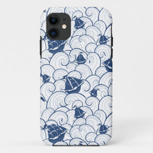 Sailboats On The Sea Pattern iPhone 11 Case