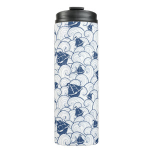 Sailboats On The Sea Pattern Thermal Tumbler