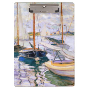 Sailboats on the Seine at Petit Claude Monet Clipboard