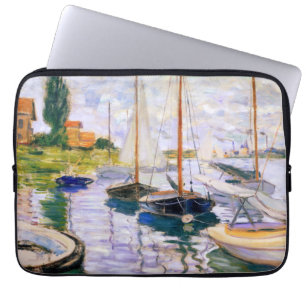 Sailboats on the Seine at Petit Claude Monet Laptop Sleeve