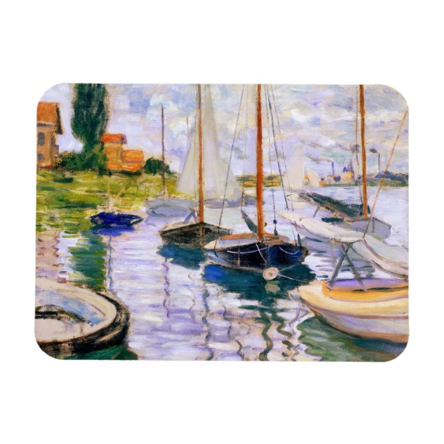 Sailboats on the Seine at Petit  Claude Monet    Magnet (Horizontal)