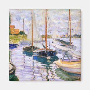 Sailboats on the Seine at Petit Claude Monet Magnet