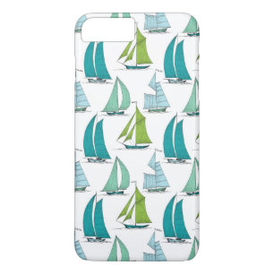 Sailboats On The Water Pattern iPhone 8 Plus/7 Plus Case