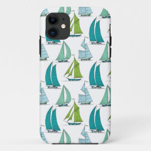 Sailboats On The Water Pattern iPhone 11 Case