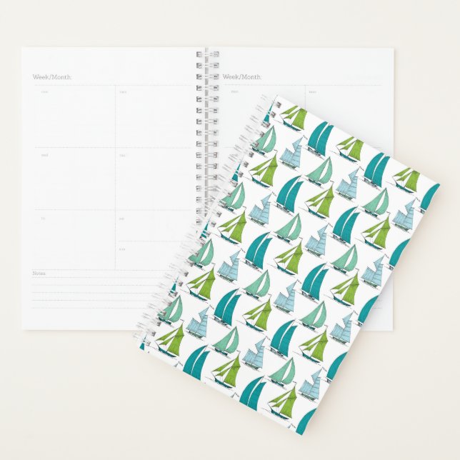 Sailboats On The Water Pattern Planner (Display)