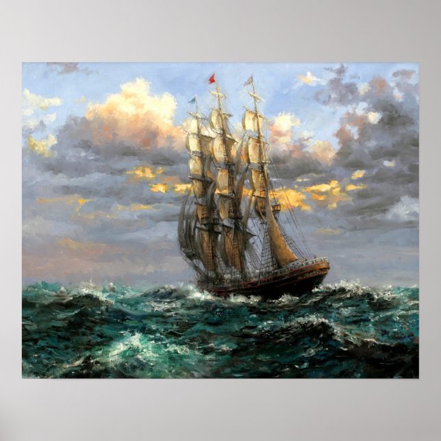sailboats  painting 48 poster (Front)