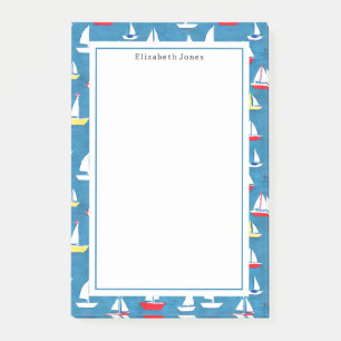 Sailboats Pattern Post-it Notes