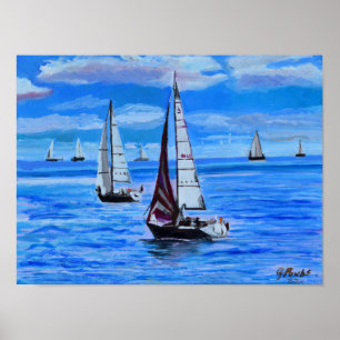 Sailboats Poster
