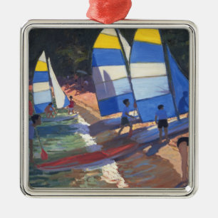 Sailboats South of France 1995 Metal Tree Decoration