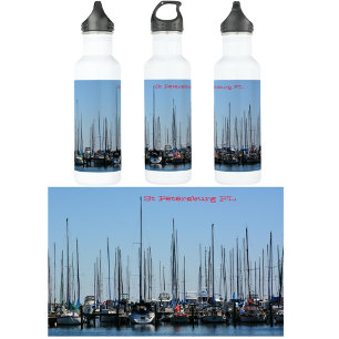 Sailboats St Petersburg Florida Customisable 710 Ml Water Bottle