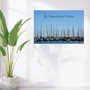 Sailboats St. Petersburg Florida Marina Poster