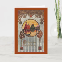 Sailboats Vignette Vintage Birthday