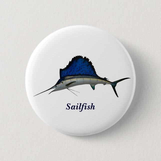 Sailfish 6 Cm Round Badge (Front)