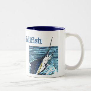 Sailfish Jumps Sportfish Two-Tone Coffee Mug