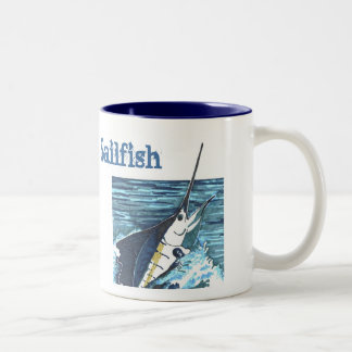 Sailfish Jumps Sportfish Two-Tone Coffee Mug