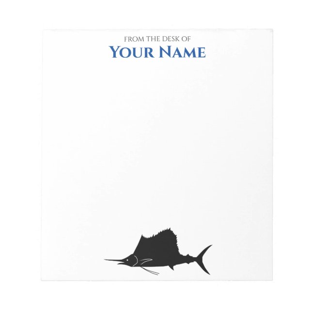 Sailfish - Personalised Notepad (Front)