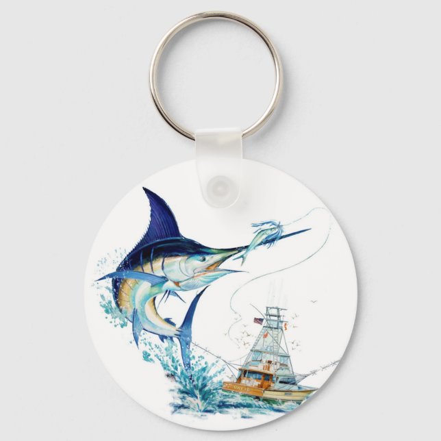 Sailfish Takes the Bait Key Ring (Front)