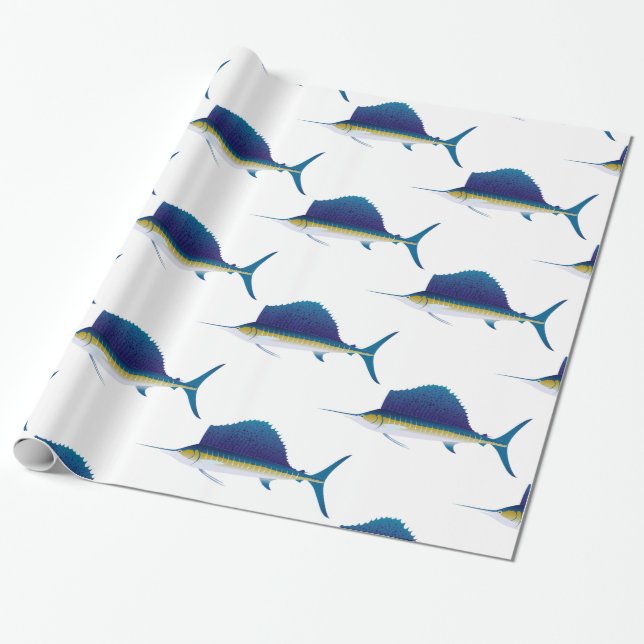 Sailfish Thunder_Cove Wrapping Paper (Unrolled)