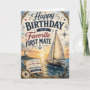 Sailing Adventure Birthday Card for Husband