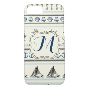 Sailing Anchor Nautical Rop Monogram iPhone 7 Case