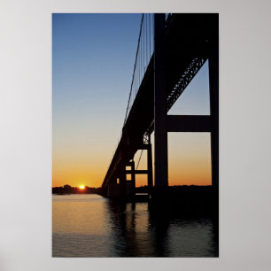 Sailing and leaving Newport Rhode Island Poster