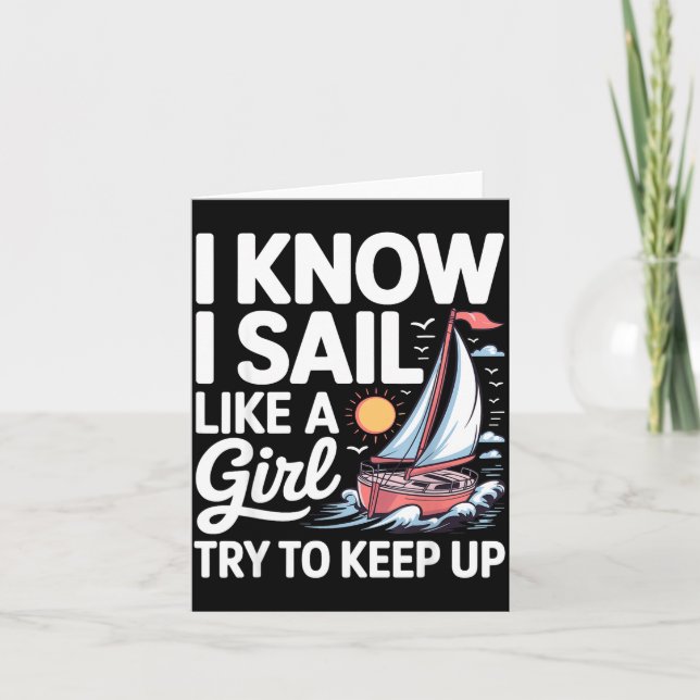 Sailing Art For Women Girls Sailor Sailing Lover S Card (Front)