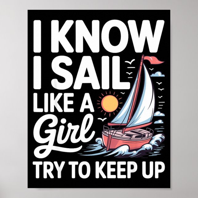 Sailing Art For Women Girls Sailor Sailing Lover S Poster (Front)