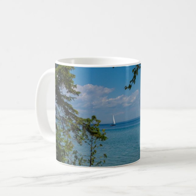 Sailing At Mackinac Coffee Mug (Front Left)
