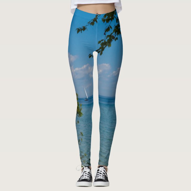 Sailing At Mackinac Leggings (Front)