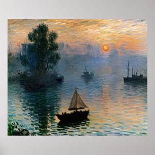 Sailing at Sunrise Poster