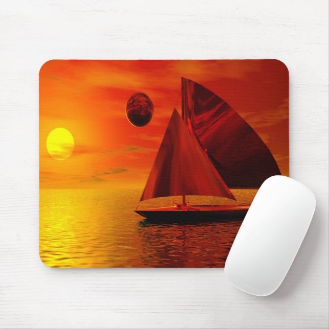  Sailing at Sunset Mouse Pad (With Mouse)