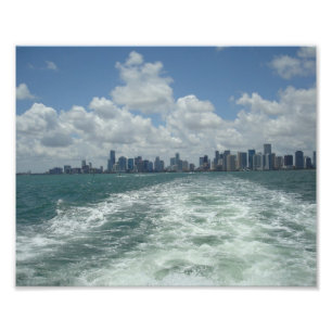 Sailing away from Miami Photo Print