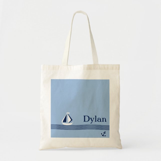 Sailing Away Personalised Kids Bag (Front)