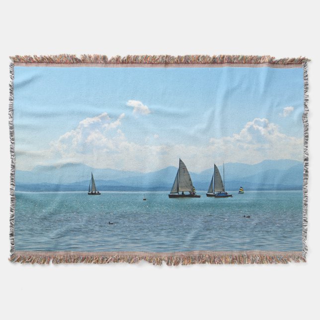 Sailing Away Throw Blanket (Front)