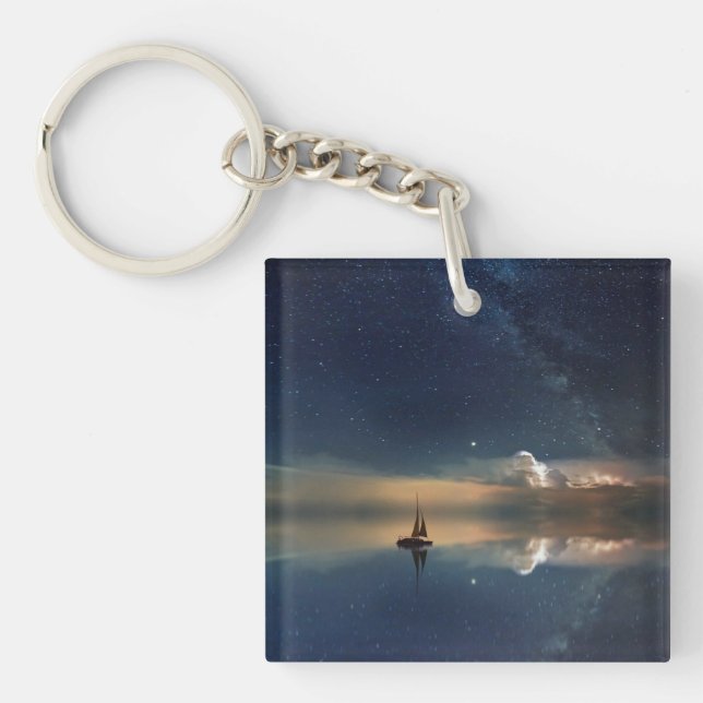 Sailing Away to the Clouds  Key Ring (Front)