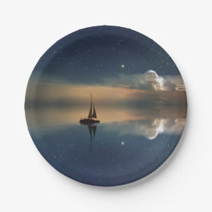 Sailing Away to the Clouds  Paper Plate
