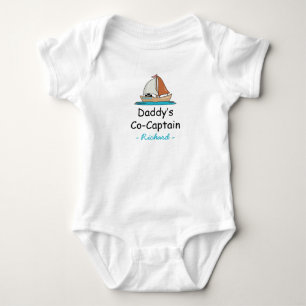 Sailing Baby Announcement Daddy’s Co-Captain Bodysuit