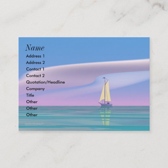 Sailing Blue Business Card (Front)