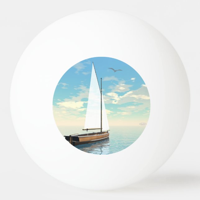 Sailing boat - 3D render Ping Pong Ball (Front)